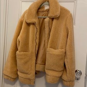 Elodie Teddy coat in tan